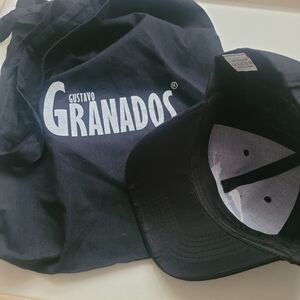 Gustavo Granados tote bag and hat